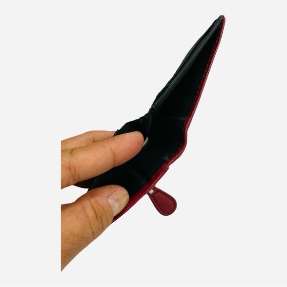 Wallet, genuine leather, Apt 9.,red, small, red/black - Picture 4 of 10